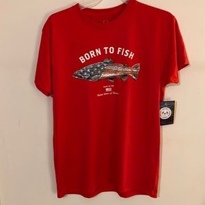 #43 Men’s Real Tree “Born to Fish” Graphic T-Shirt - M (38/40) - NWT